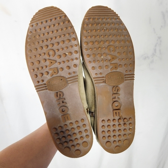 The Original Car Shoe Tan Suede Leather Ankle Boots - Picture 6 of 9